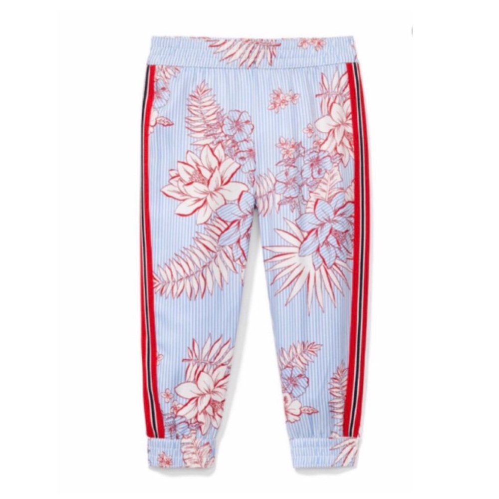 JANIE AND JACK GIRLS 12-18M FLORAL STRIPED JOGGER